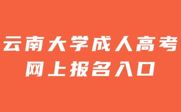 2024年云南大學(xué)成人高考網(wǎng)上報(bào)名入口是那個(gè)？